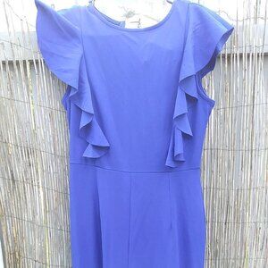 Cobalt Blue Sleeveless Ruffled Jumpsuit - No Brand Tag - Size M